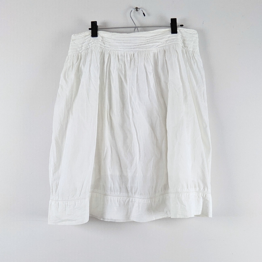 White A-Line Cotton Skirt